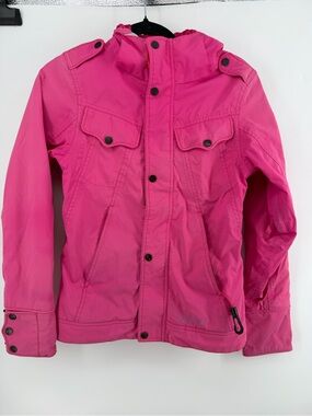 Burton Pink Snowboard Ski Jacket Women's Size XS Waterproof Winter Hooded Cargo